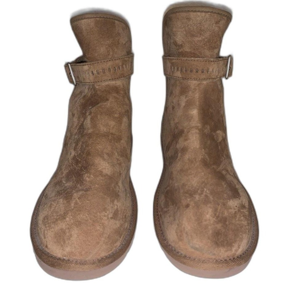 UGG Ankle Boots Size 7 Brown Suede Adjustable Wrap Around Strap
